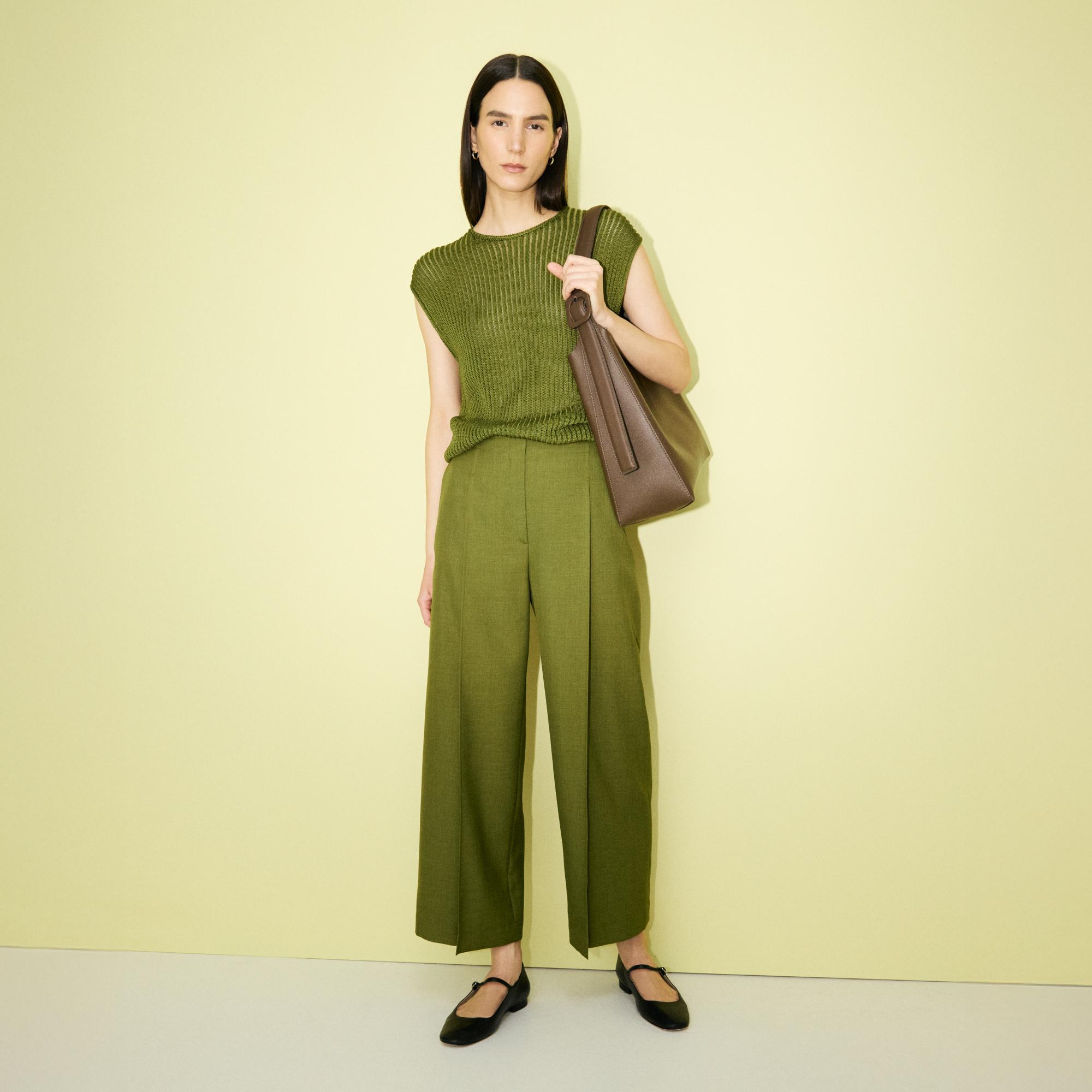 Deep Pleat Trousers in City Twill